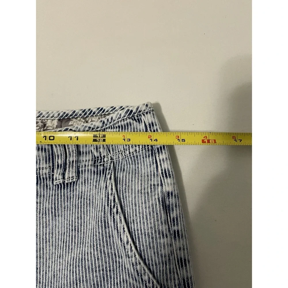 Sundance Womens Emberly Jeans Size 8‎ Railroad Striped High Rise Button Fly